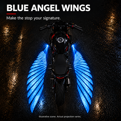 🔥 LAST DAY 50% OFF 🏍️ IP67 Waterproof & Dustproof Angel Wing Motorcycle LED Projector Lights (1 Pair)