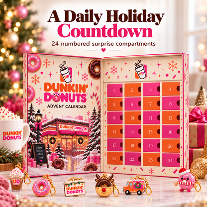 🔥Last Day 50% OFF🍩 Dunkin’ Donuts 24-Day Christmas Advent Calendar – Collectible Countdown Gift For Donut Lovers