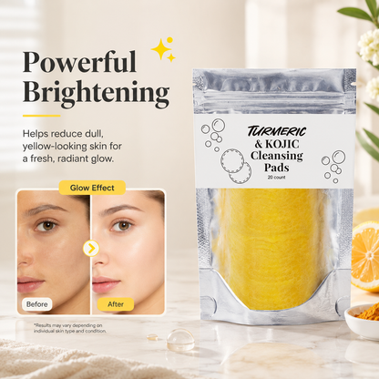 🔥 Natural Turmeric & Kojic Acid Gentle Face Cleansing Pads🔥