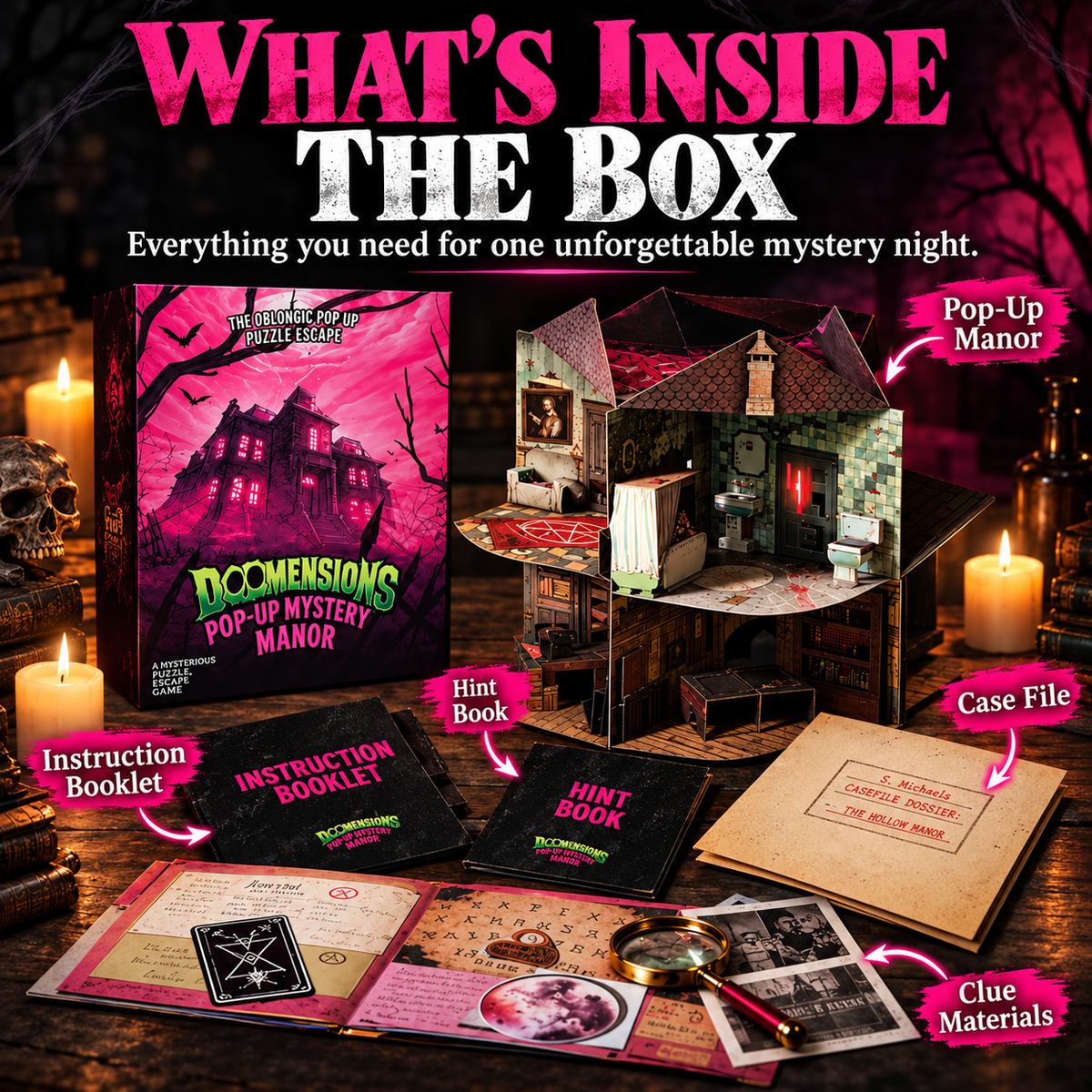 ✨3D Pop-Up Mystery Manor – Immersive Murder Mystery Puzzle Game