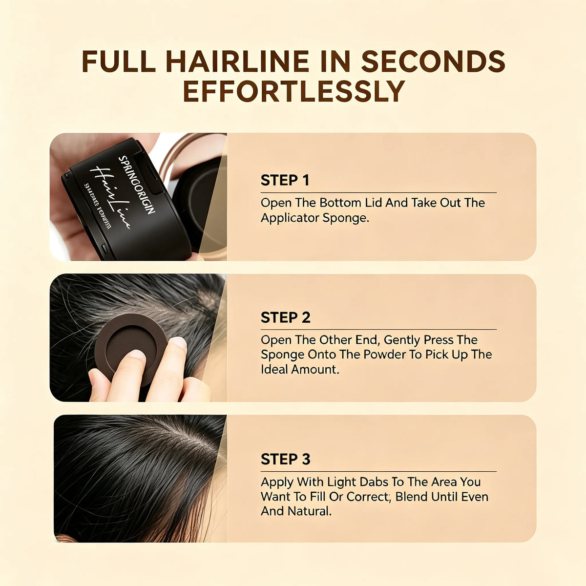 Hairline Shadow Powder – Instant Root Touch-Up & Scalp Concealer