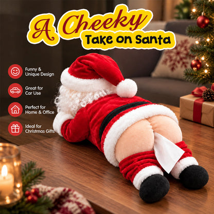 💨Funny Santa Butt Tissue Box Holder – Hilarious Christmas Decor & White Elephant Gag Gift