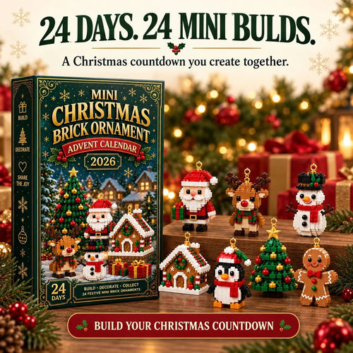 ⏳ Last day to save 50% – 🎄 24-Day Mini Christmas Ornament Advent Calendar | buildable designs with hanging loops 🧱