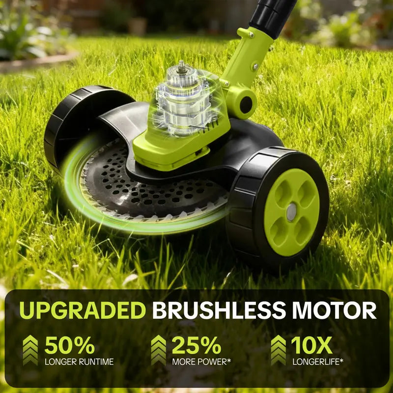 🏡21V 3-in-1 Cordless Trimmer – Edger + Mower, 2 Batteries