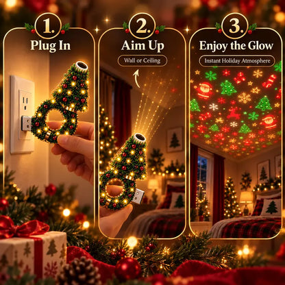 🎄2026 New USB Plug-In Christmas Projector Night Light✨