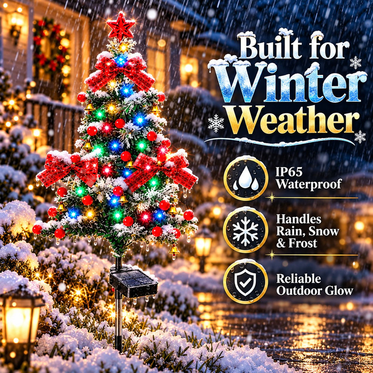 🌲51% OFF 🔥 Solar Cedar Christmas Tree Lights | Festive Outdoor Holiday Decor
