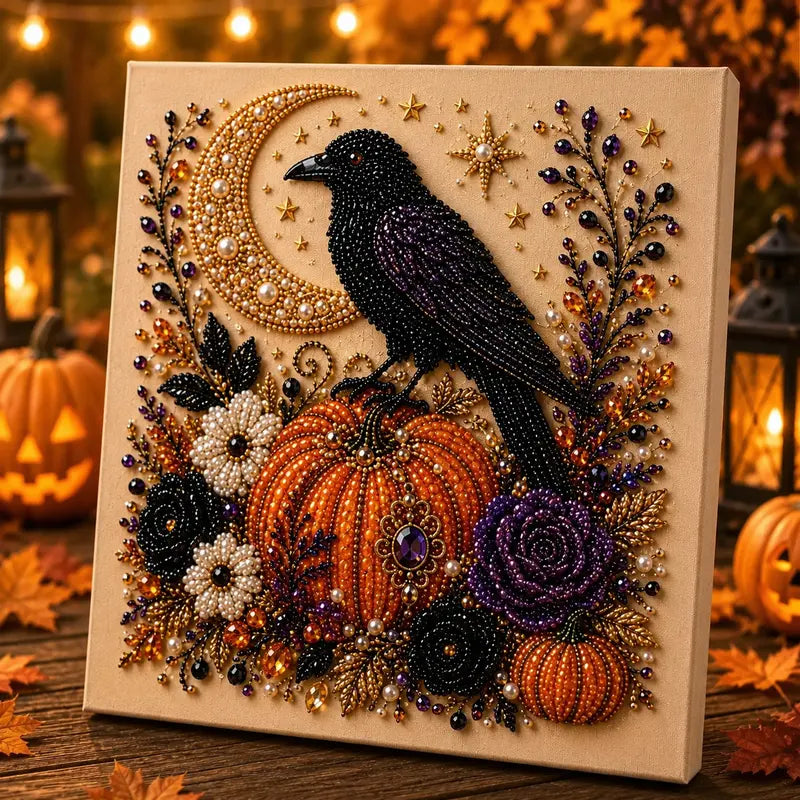 🧙🏼‍♀️Spooky-Cute Ghost Pearl Art DIY Kit – 8" × 8" Halloween Diamond Painting
