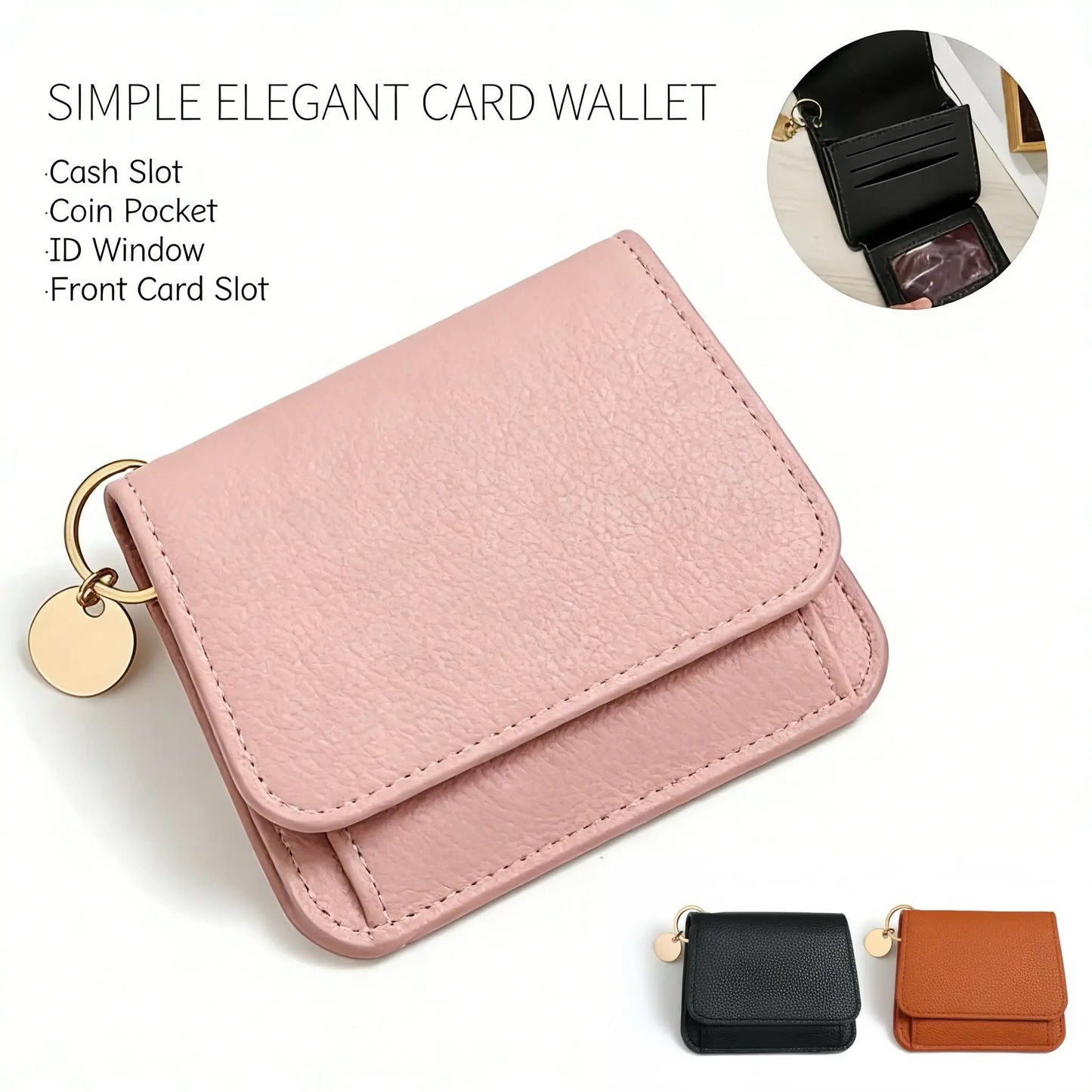 👛RFID Short Wallets for Women – Fashionable Card Holder with Key Ring & Coin Purse