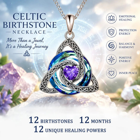 🎀🎁Birthstone Celtic Knot Necklace for Women