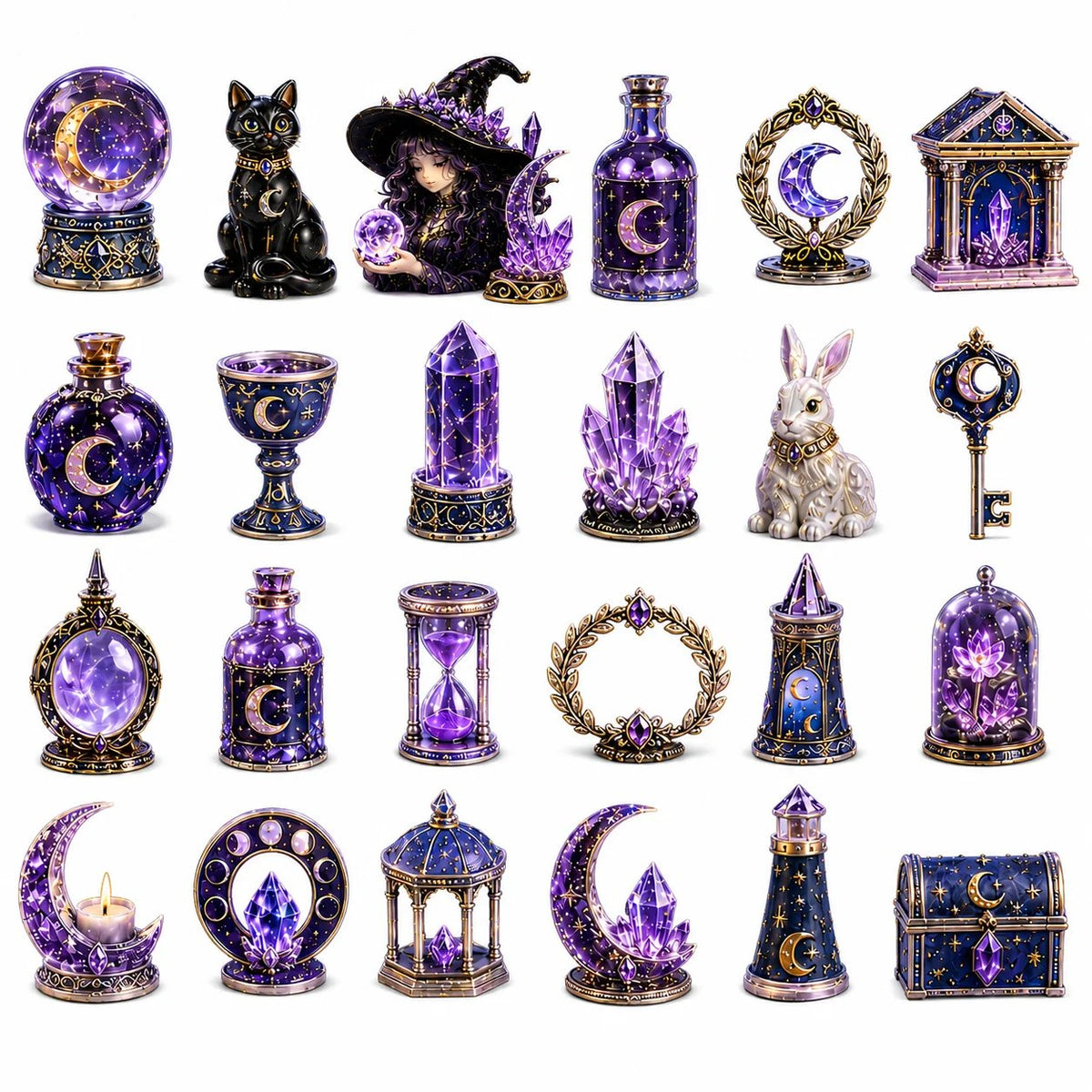 🏆Limited Time Sale 49% OFF🎄🔮Lunar Witch Advent Calendar 2026 – 24 Enchanted Crystal Miniatures for a Magical Moonlit Countdown