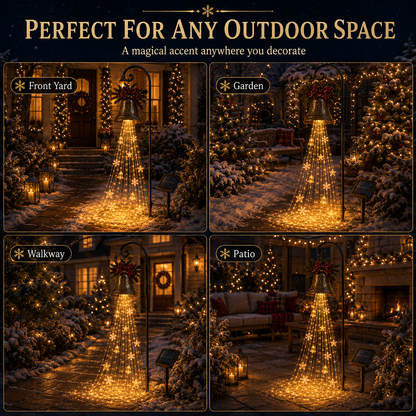🔥Hot Sale 40% OFF🎄 Christmas Bell Cascade Solar Yard Light