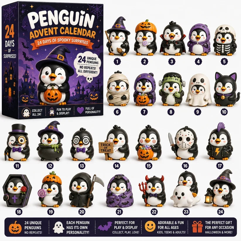 🎁🐧 24 Days of Penguin Surprises Advent Calendar – 24 Unique Penguins, 3 Fun Editions