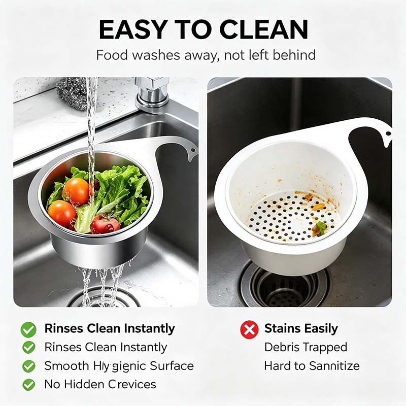 🔥BUY 1 GET 1 FREE💧Stainless Steel Swan Sink Strainer Basket🦢💧