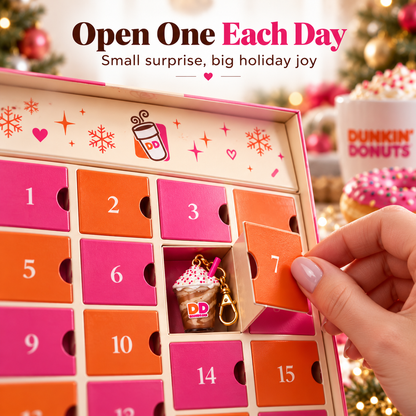 🔥Last Day 50% OFF🍩 Dunkin’ Donuts 24-Day Christmas Advent Calendar – Collectible Countdown Gift For Donut Lovers