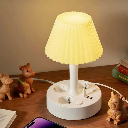💡🔌 Bedside Lamp with Charging Station – 3-in-1 Nightstand Light, Power & Style ✨