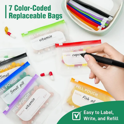💊The Ultimate A8 Waterproof Binder Pill Pouch Set