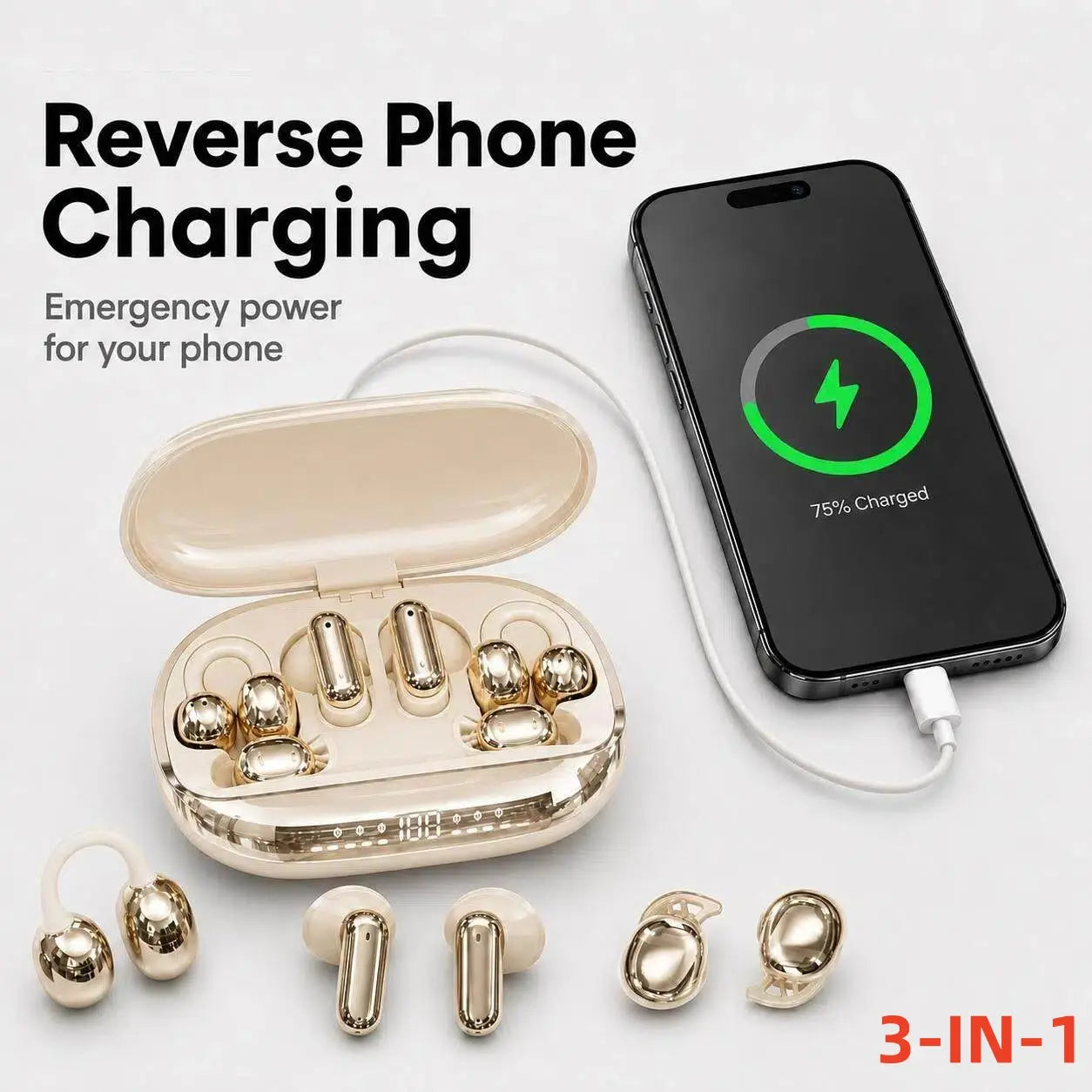 ⚡Wireless Earbuds with Power Bank Case