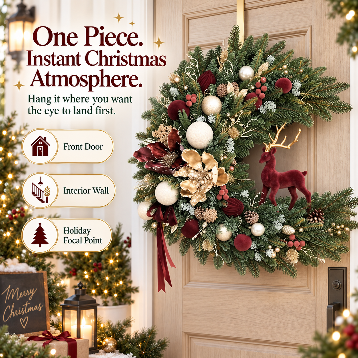 🌸Crescent-Style Holiday Arrangement