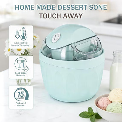 🍦Mini Personal Ice Cream Maker – One-Touch Homemade Frozen Dessert Maker