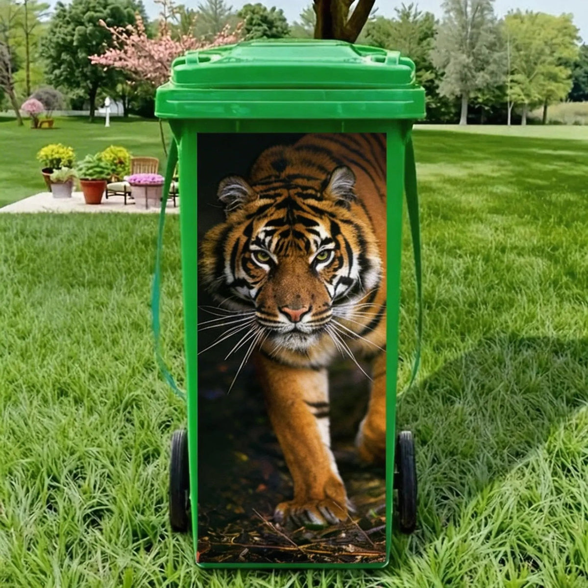 ⚡ Creative Trash Can Sticker with Colourful Cartoon