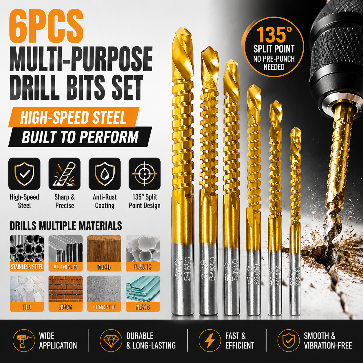 ⚡Limited Time 50% Off🛠️6 Counts Metalworking Ldeal For Drilling