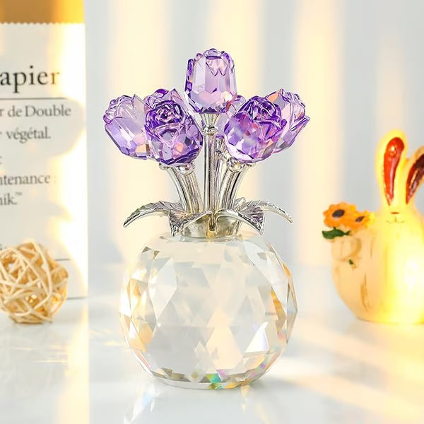 💖Hot Sale 49% OFF💎Crystal Colorful Rose Flower Vase