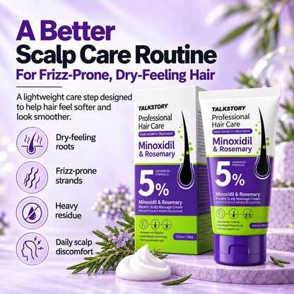 ✨5% Minoxidil & Rosemary Scalp Massage Cream with Keratin