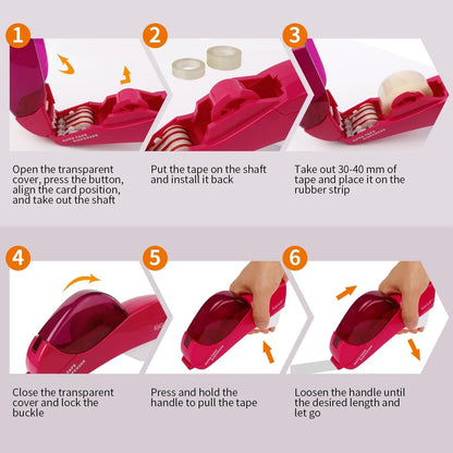 ✂️ One-Hand Tape Dispenser – Stop Reaching for Scissors Every Time