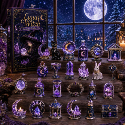 🏆Limited Time Sale 49% OFF🎄🔮Lunar Witch Advent Calendar 2026 – 24 Enchanted Crystal Miniatures for a Magical Moonlit Countdown
