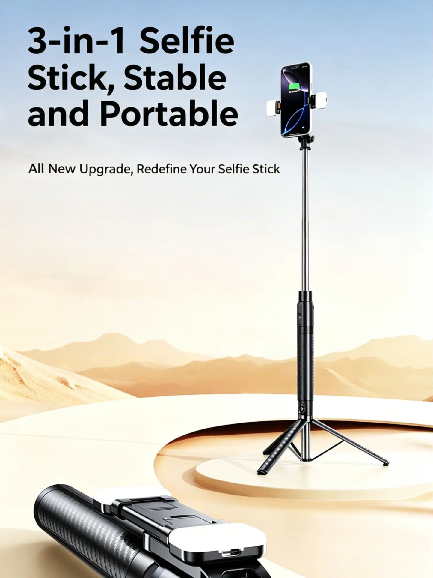 🤳🏼All-in-One Extendable Phone Tripod & Selfie Stick with Remote