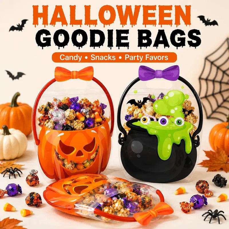 🎃Halloween Pumpkin & Witch Cauldron Goodie Bags (Bags Only)