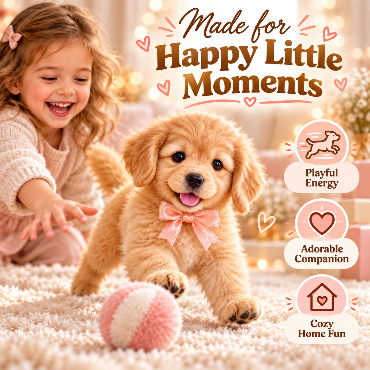 🔥HOT SALE SAVE 49% – Realistic Robot Golden Retriever Puppy
