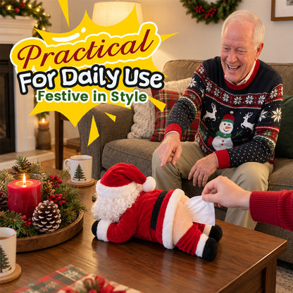 💨Funny Santa Butt Tissue Box Holder – Hilarious Christmas Decor & White Elephant Gag Gift
