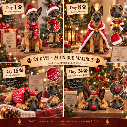 🎁🐕24 Days of Belgian Malinois Joy — 24 Unique Collectible Figurines🎉