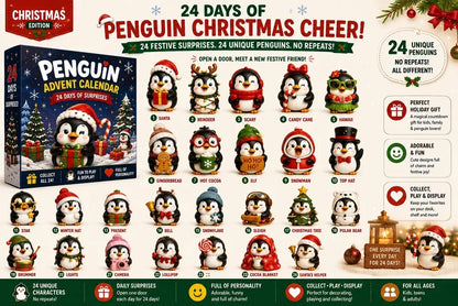 🎁🐧 24 Days of Penguin Surprises Advent Calendar – 24 Unique Penguins, 3 Fun Editions