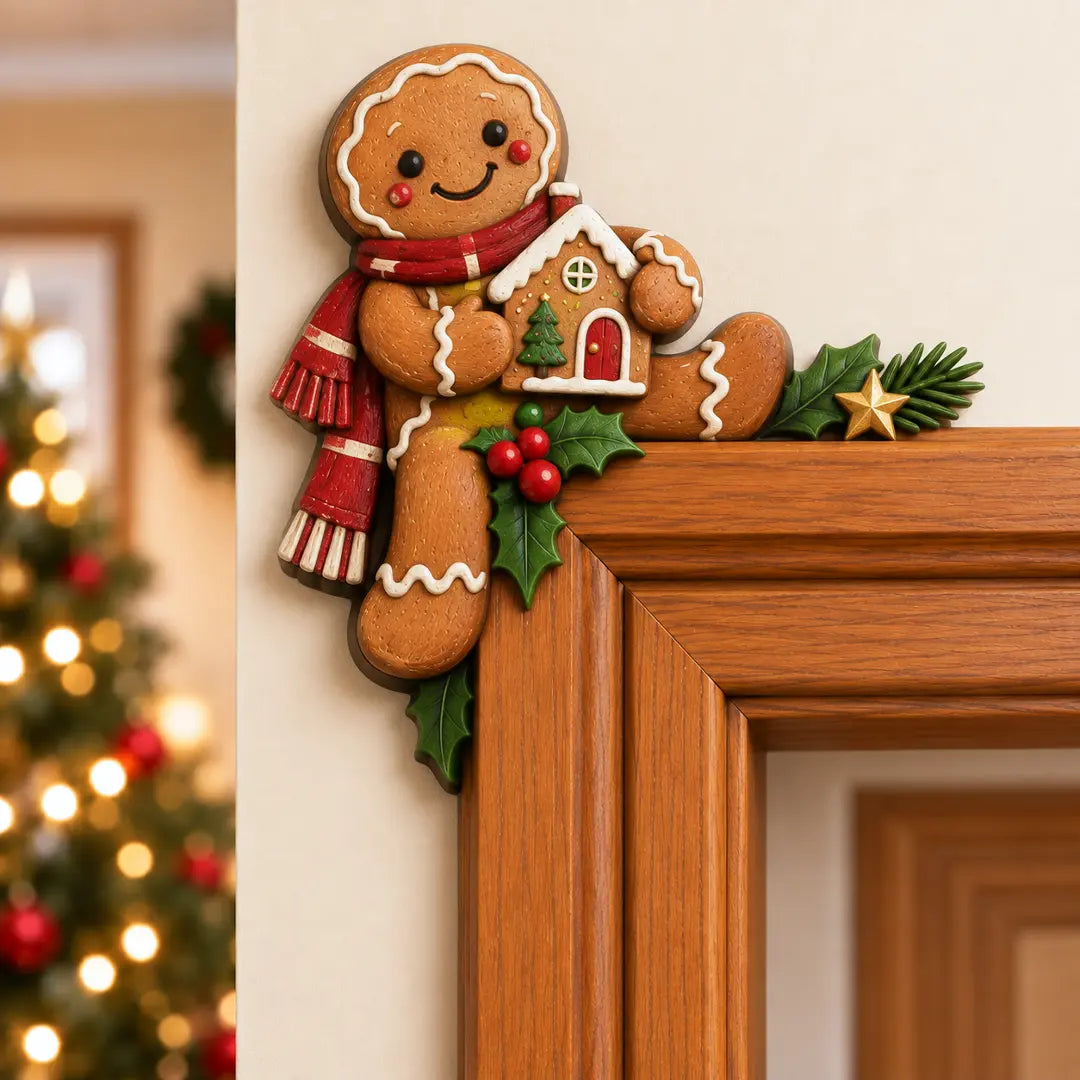 🎅 Christmas Peekaboo Door Frame Decor | Festive Corner Holiday Accent
