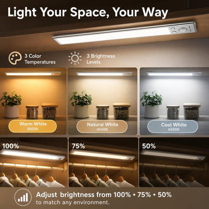 💡 Motion Sensor Light Bar – Rechargeable, Under Cabinet, Auto On/Off