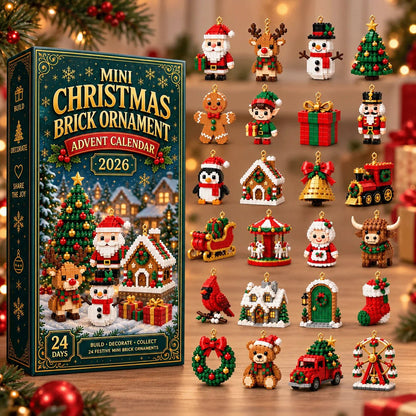 ⏳ Last day to save 50% – 🎄 24-Day Mini Christmas Ornament Advent Calendar | buildable designs with hanging loops 🧱