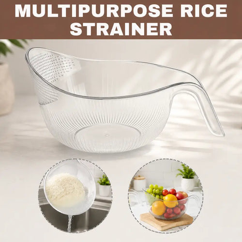 ⚡Aesthetic Multifunctional Rice Strainer with Handle