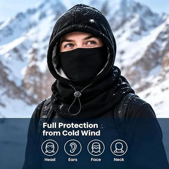 🔥🎁3-in-1 Winter Fleece Balaclava Hood With Adjustable Drawstring