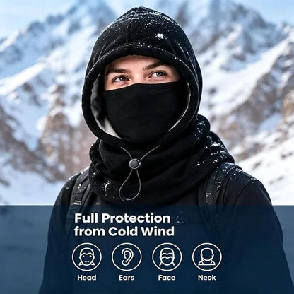 🔥🎁3-in-1 Winter Fleece Balaclava Hood With Adjustable Drawstring
