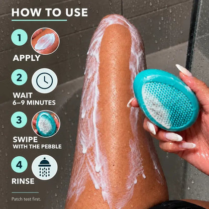 🧴✨ Plot Twist Fast-Acting Body Hair Removal Cream | Sensitive Skin Formula with Silicone Pebble Remover