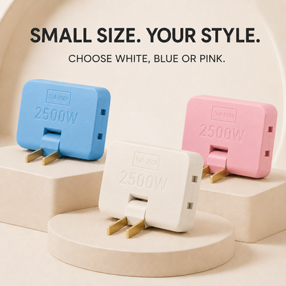 ⚡Rotating 3-Outlet Flat Plug Adapter – Save Space & Reduce Cord Bending