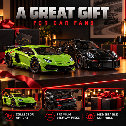 🏎️ Track-Inspired Sports Car Display Model – Exhaust Mist Effect Collector Decor
