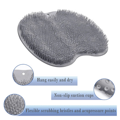 Exfoliating Silicone Shower Scrubber for Feet & Back