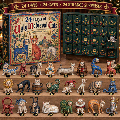 🔥🐈🏰 24 Days of Ugly Medieval Cats – Hilariously Weird Cat Advent Calendar 2026💕