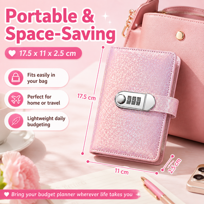 💰 Lockable Cash Savings Binder with 100 Pages