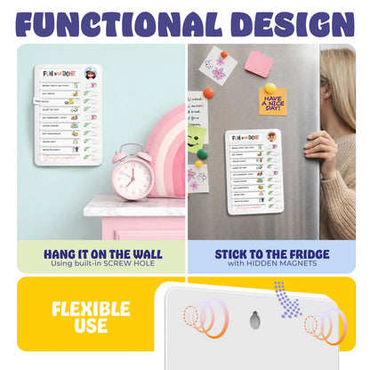 📋2026-Kids Daily Routine & Chore Chart – Visual Sliding Checklist with 108 Task Cards & Stickers