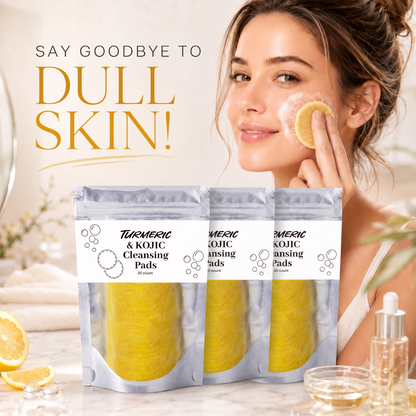 🔥 Natural Turmeric & Kojic Acid Gentle Face Cleansing Pads🔥