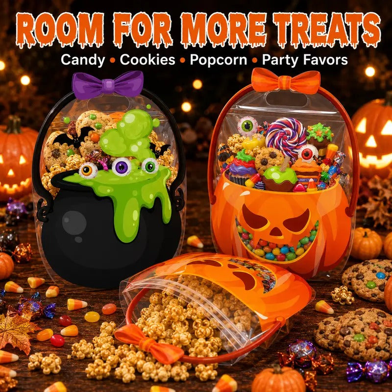 🎃Halloween Pumpkin & Witch Cauldron Goodie Bags (Bags Only)
